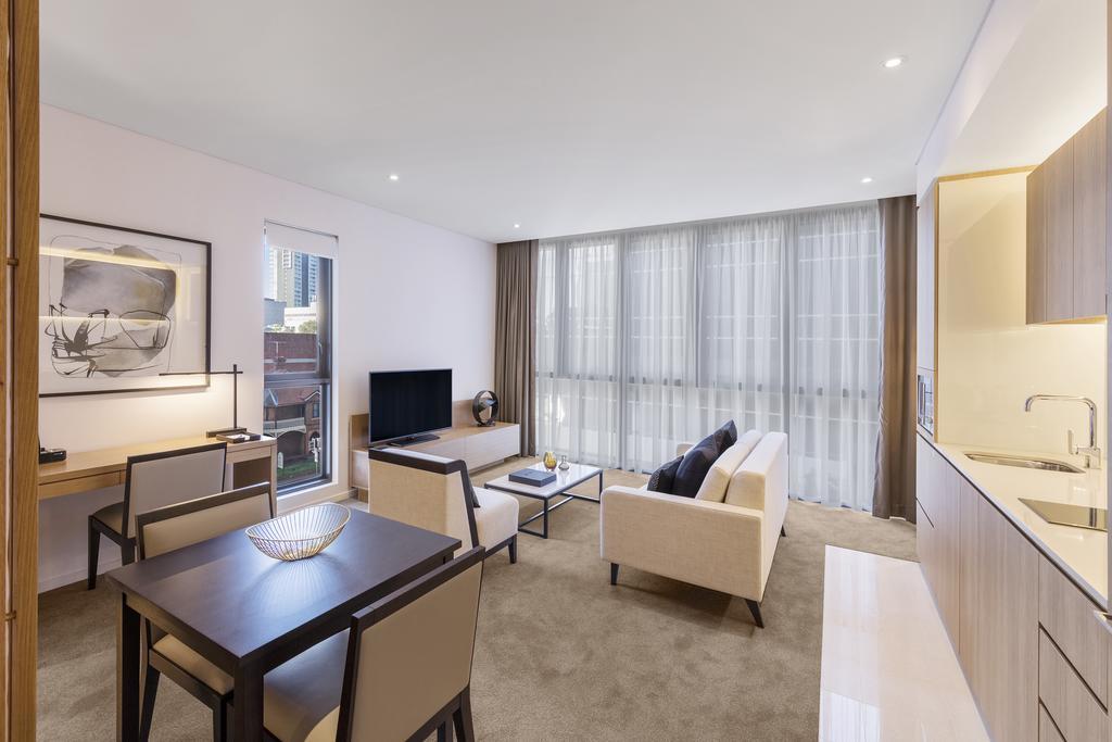 Skye Hotel Suites Parramatta Exterior photo The interior of a typical apartment