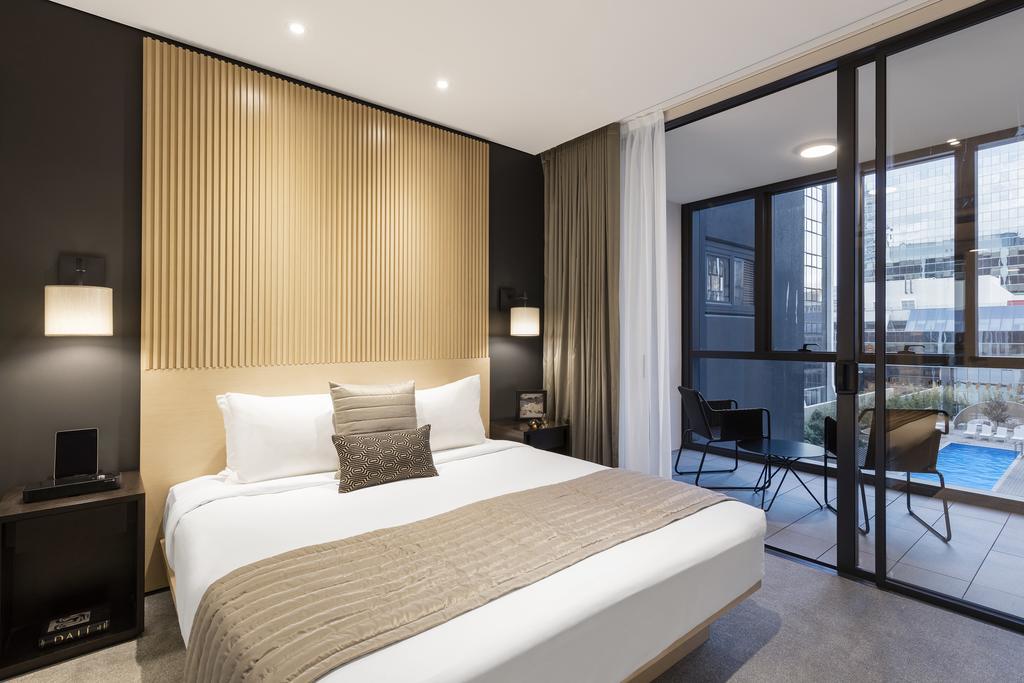 Skye Hotel Suites Parramatta Exterior photo A bedroom at the hotel