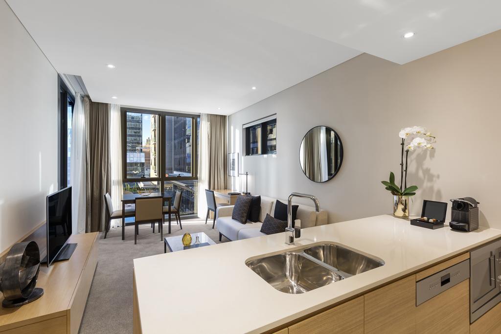 Skye Hotel Suites Parramatta Exterior photo A typical apartment interior