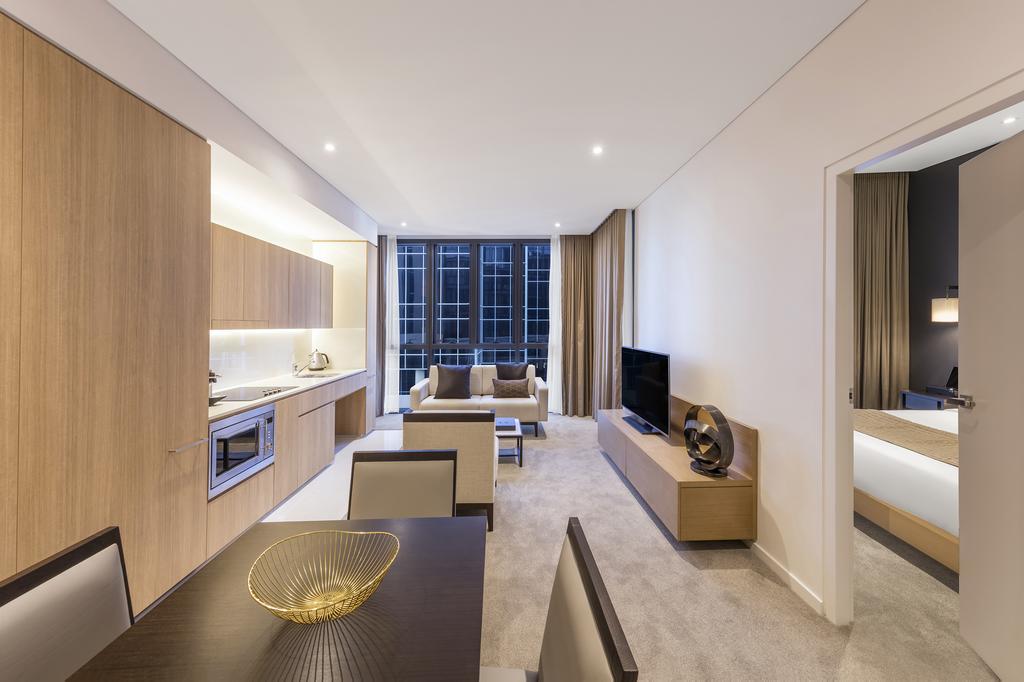 Skye Hotel Suites Parramatta Exterior photo A typical apartment interior
